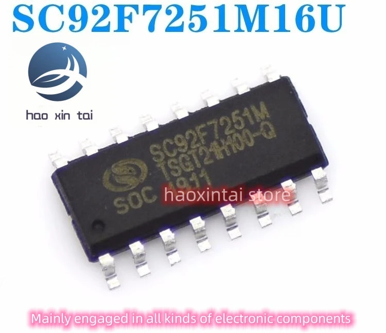 10pcs  Original authentic SC92F7251M16U SOC SOP16 FLASH MCU chip