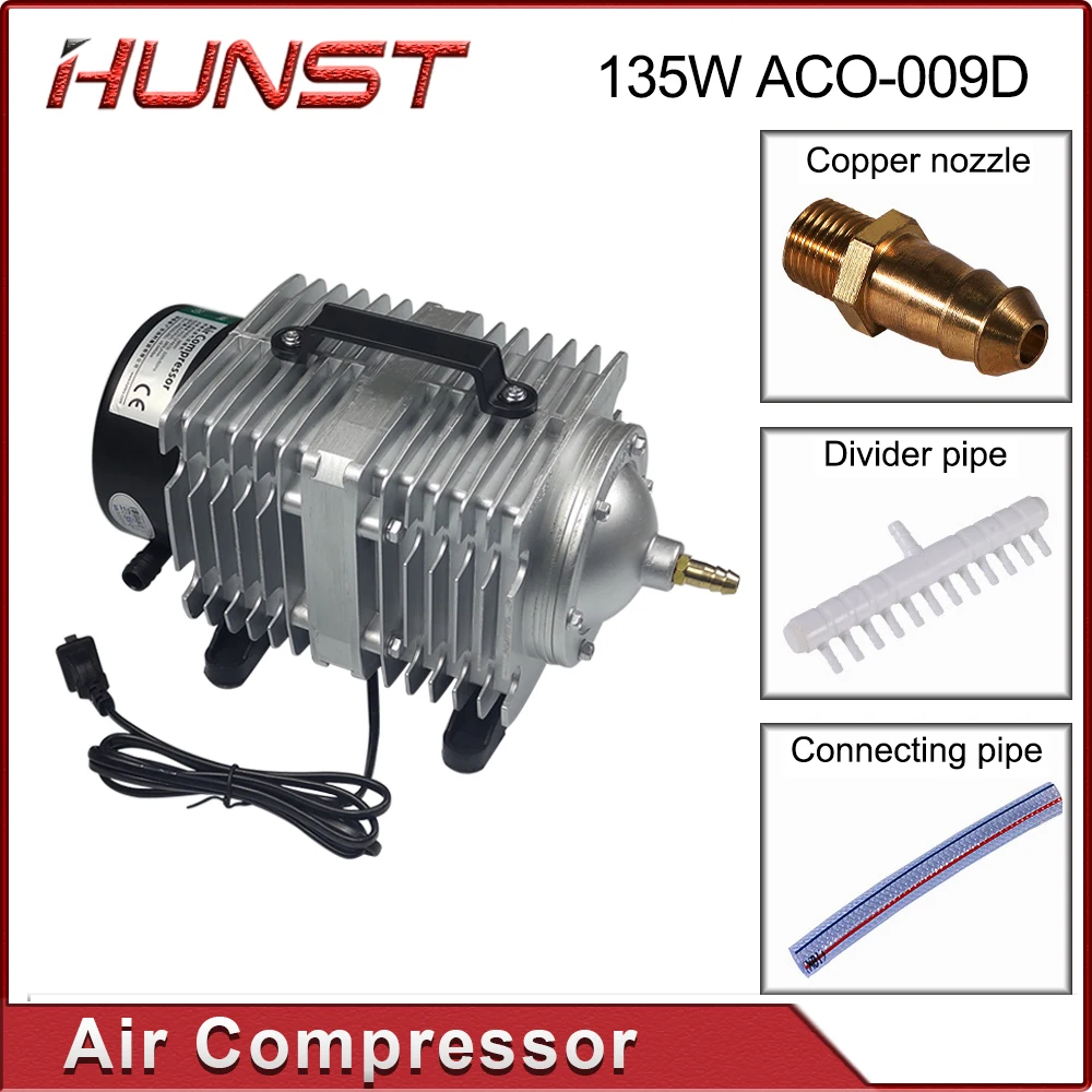 Imagem -03 - Hunst-compressor de ar Elétrico Bomba Magnética 110v 220v Aco009d para Gravação a Laser Co2 Máquina de Corte 135w