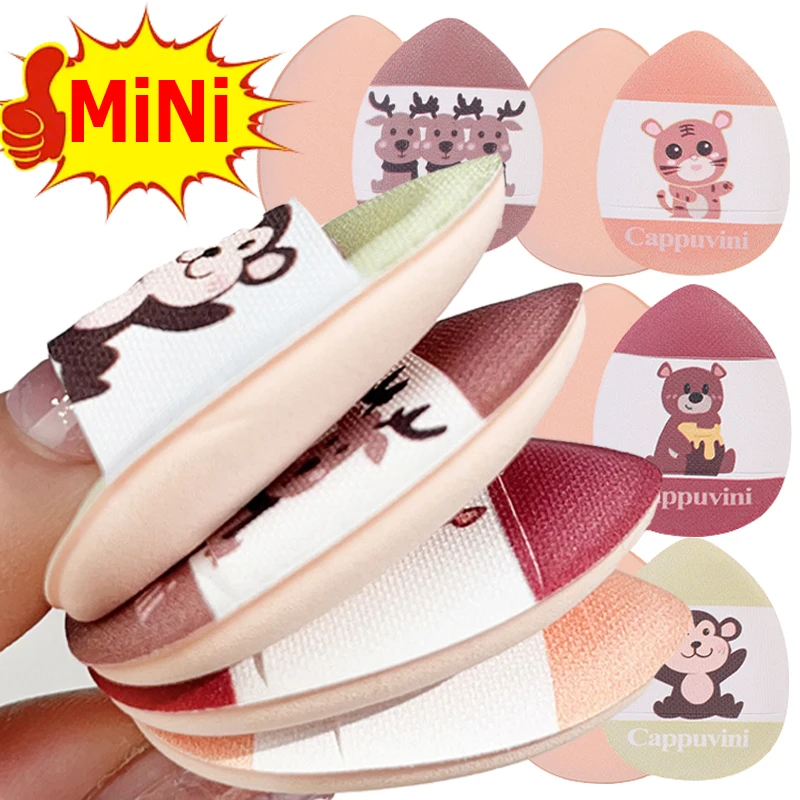 

Mini Finger Puff Set Concealer Foundation Air Cushion Cosmetic Puff Makeup Sponge Dry Wet BB Cream Detail Applicator Makeup Tool