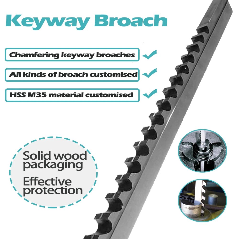High-speed steel High-speed steel Keyway broach set Keyway broach knife Inner spline broach set