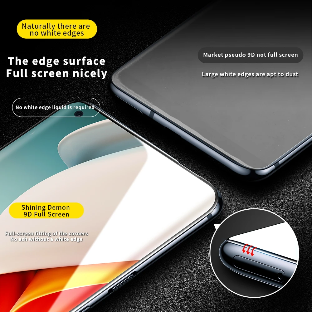 Смарт-протектор экрана для Oneplus 9 9R стекло полное покрытие для Oneplus 9 Pro стекло HD защита от отпечатков пальцев для One Plus