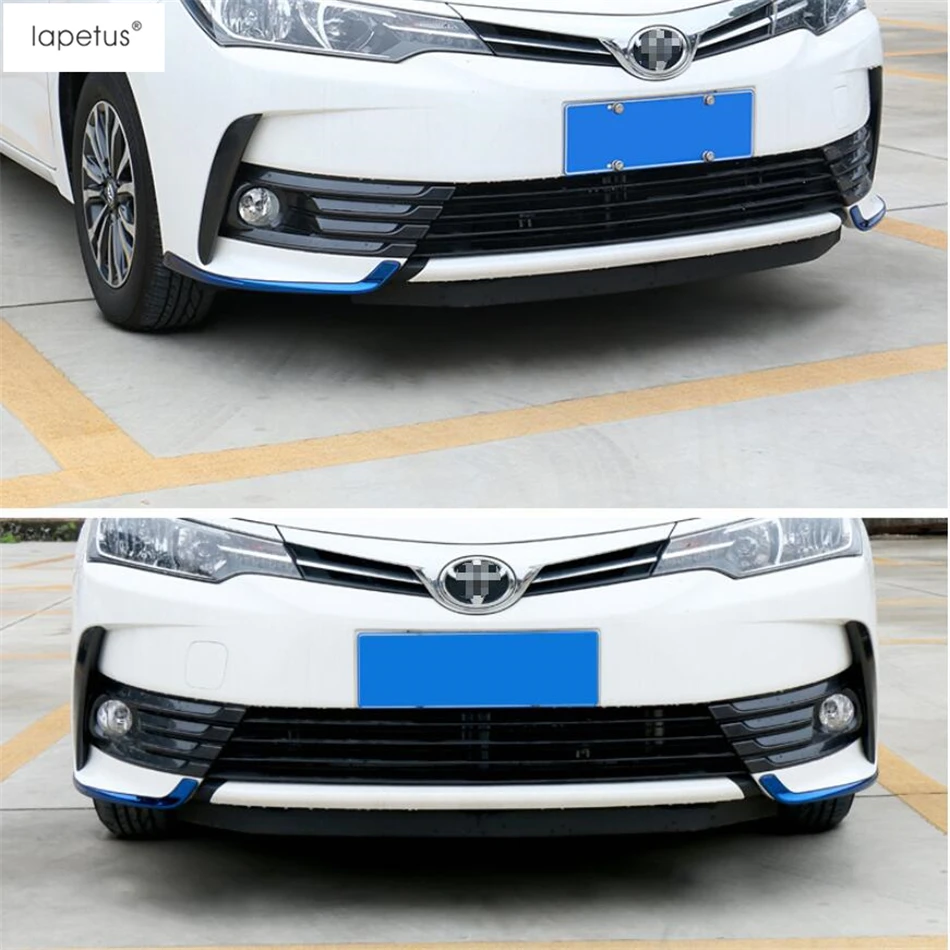 Stainless Steel Accessories For Toyota Corolla 2017 2018 Front Fog Lights Lamp Eyelid Eyebrow Corner Decor Strip Cover Kit Trim