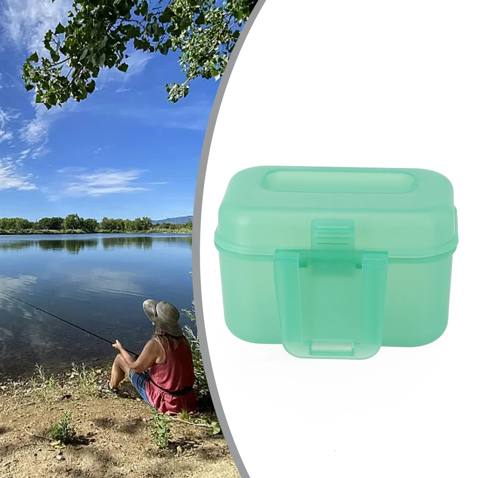 Fishing Bait Box Worm Baits Container Portable Lure Case Red Worm Bait Box For Fishing Earthworm Storage Organizer