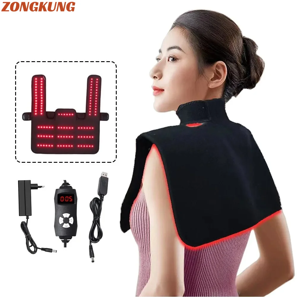 

Red Light Shoulder&Nape Physiotherapy Belt 660nm&850nm for Back Shoulder Neck Pain Relief Pad Wearable Wrap Pad Dropshipping