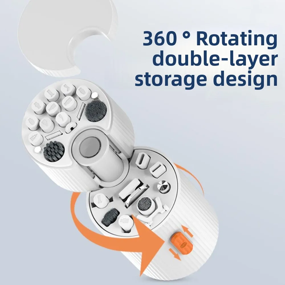 Magnetic Rotating Computer Cleaning Brush Tools Kit Portable Bracket Design Electronic Cleaning Set Screen Cleaning Multipurpose