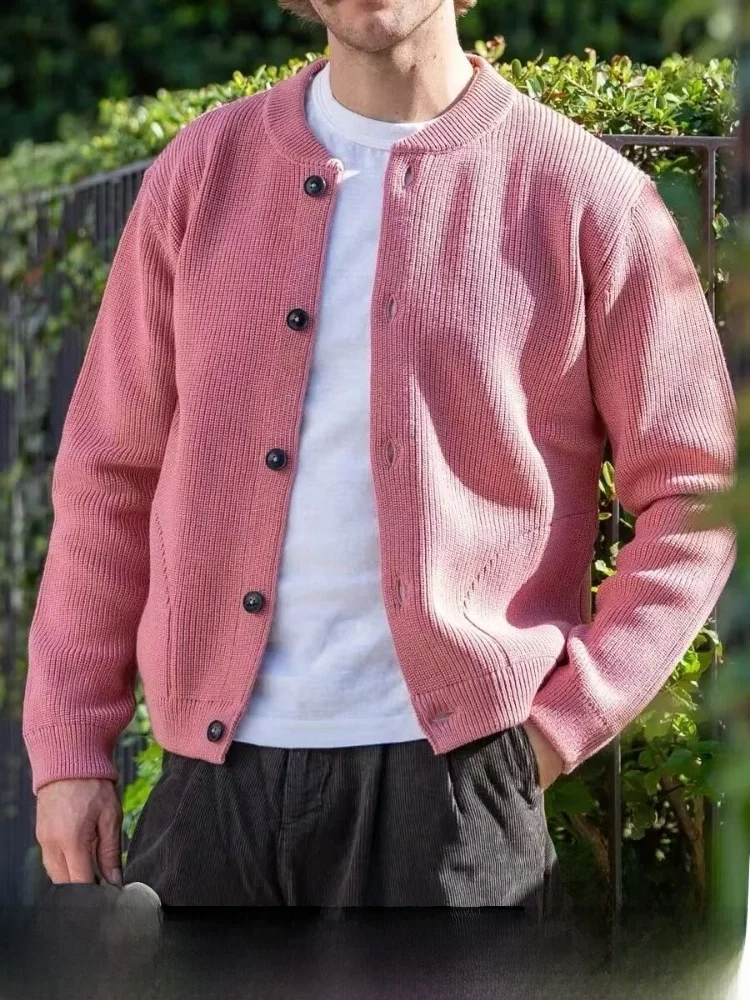 

Thi Needle Knit Cardigan Sweater 000g Weighted ex Autumn Winter Warm Casual Sle Polyester Fiber round Ne Long Sve