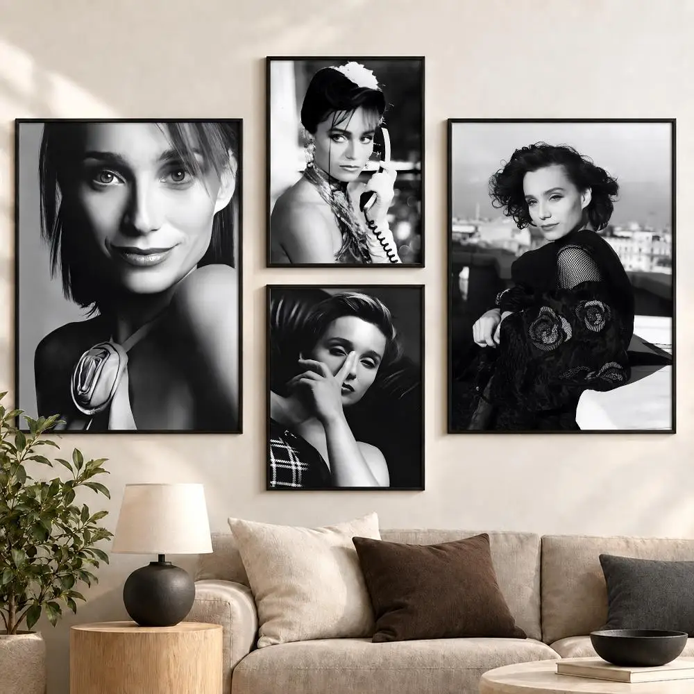 Kristin Scott Thomas Actress Elegant Cinema Portrait Poster Aesthetic Art Print for Bedroom & Living Room Decor, Unframed