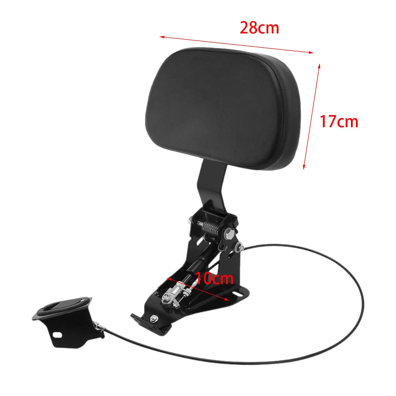 Motorcycle Driver Backrest Comfy Support Pad Quick Release Sissy Bar Easy Installation for Long Distance view 3