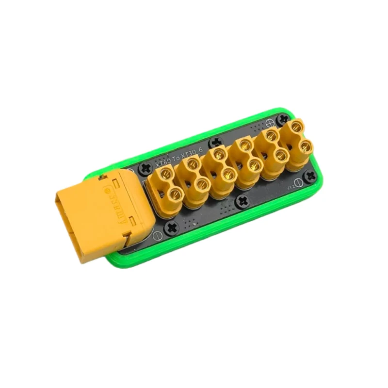 1PCS 100A XT60 Port Input Load Power Distribution Board 6-Channel XT30 Output Terminals PDB Module for RC Drone/Car/Robot/Boat