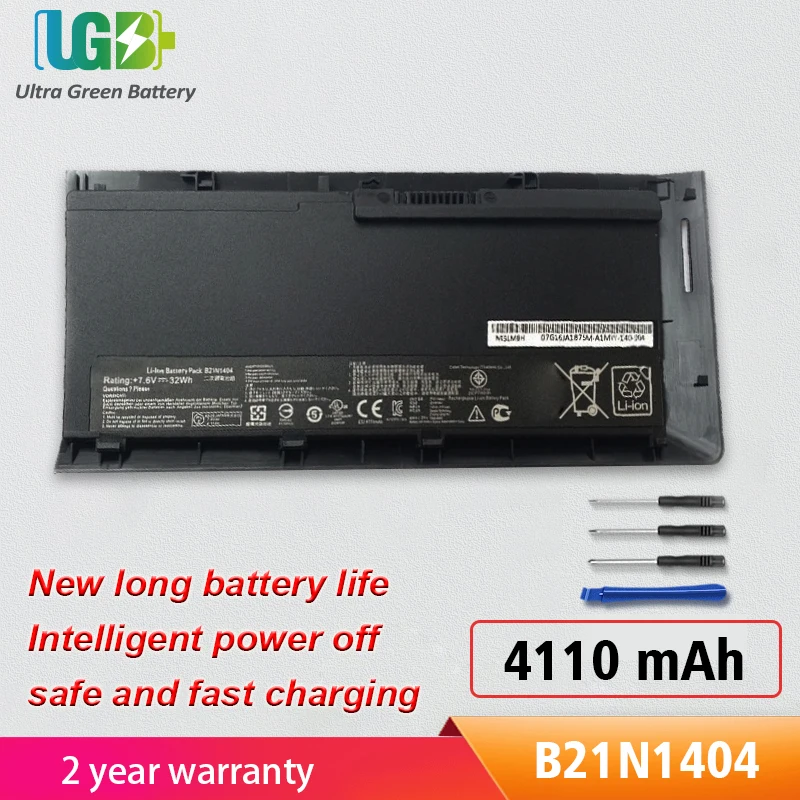 

UGB New B21N1404 Battery For Asus Advanced BU201LA BU201 BU201L 4110mAh 7.6V 32Wh