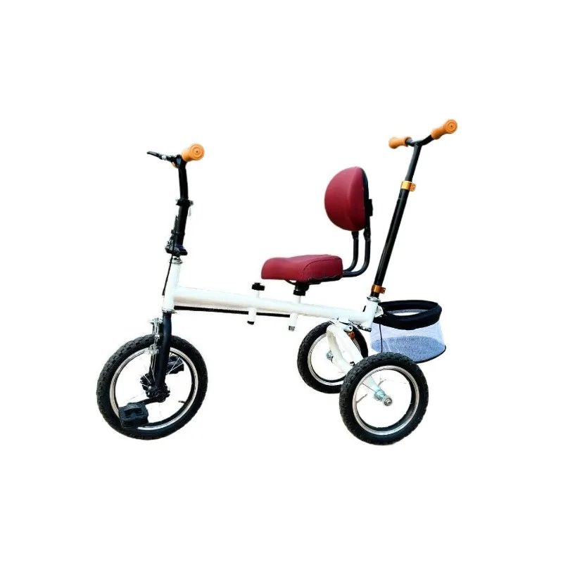 Lightweight folding tricycle children's tricycle 6-14 years old auxiliary exercise bike