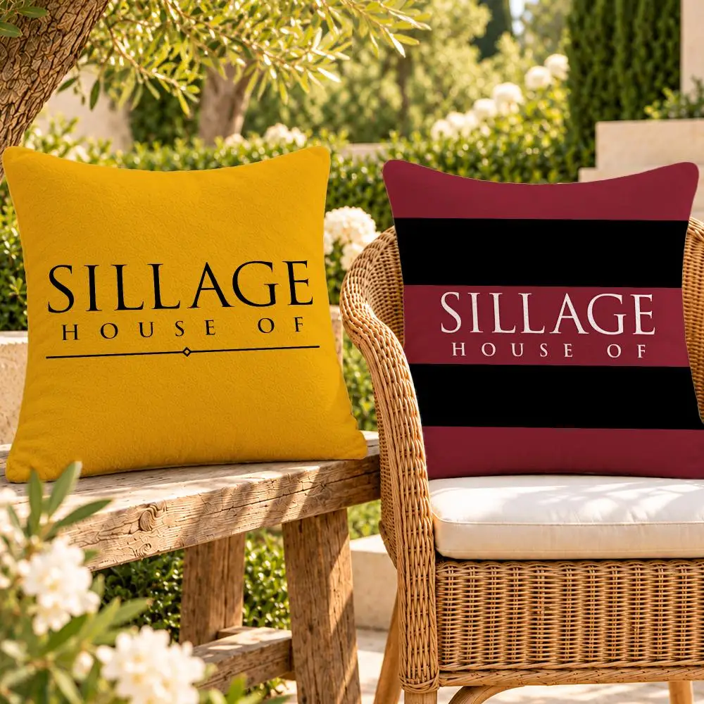 Brand Fragrance House of Sillage Cushion Cover Soft Plush Throw Pillow Cover Washable Sofa Bed Patio Chair Home Decor