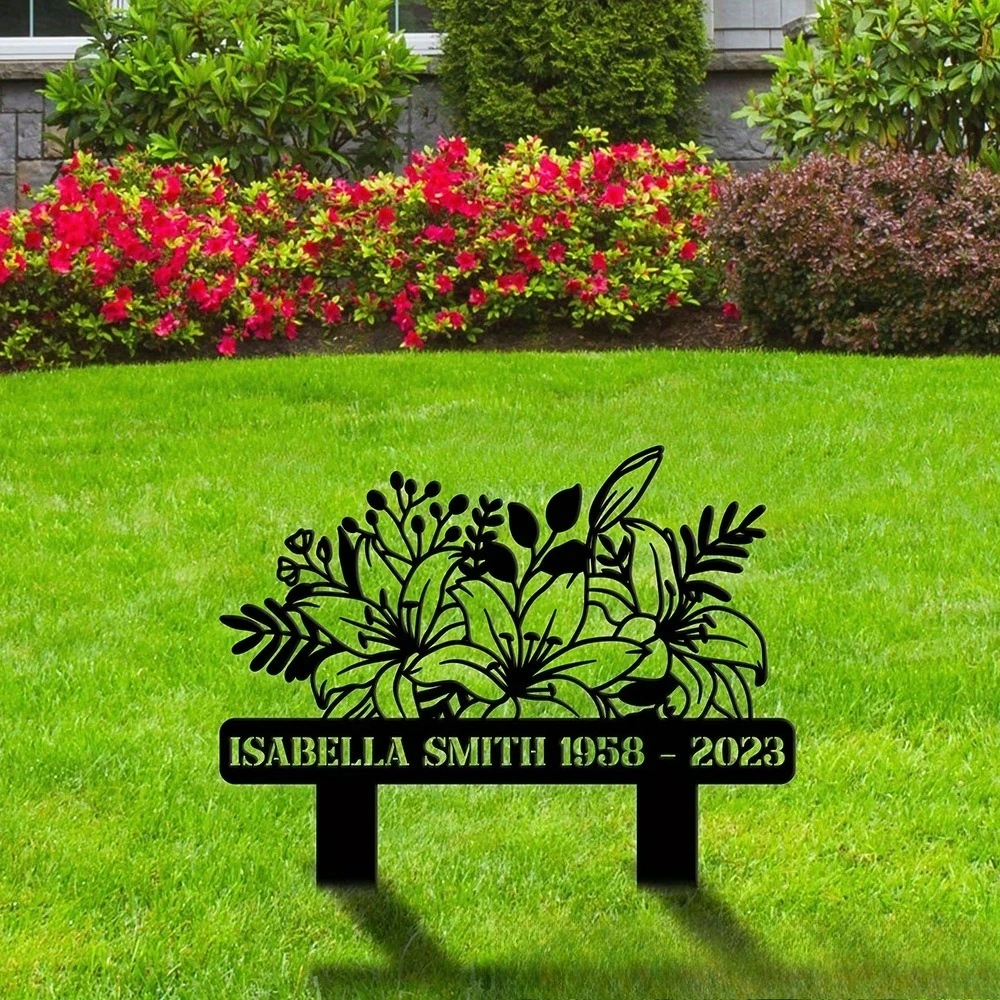 Custom Memorial Plaque Flower Stake, Memorial Gift for the Loss of a Mother, Tombstone, Heartfelt Keepsake Gift, Sympathy Gift