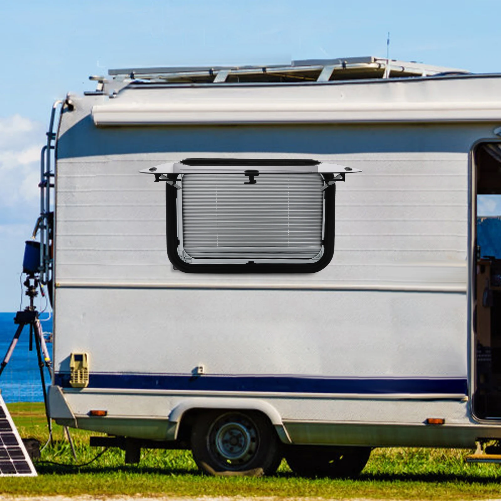 75x50in RV Push-Out Window Insect Proof RV Exit Window RV Privacy Screen Window for Caravan Camping Trailer Motorhome