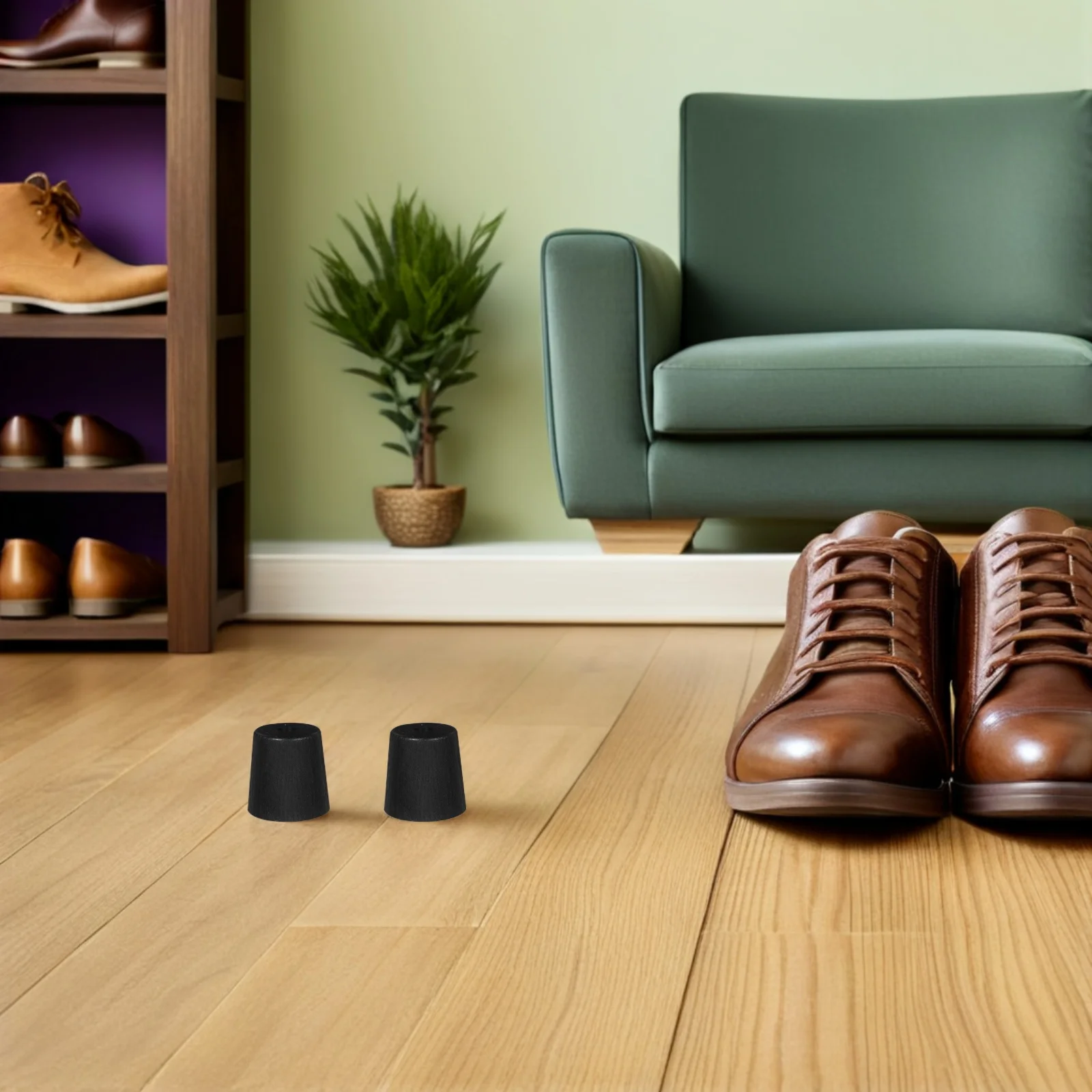 

12Sets Furniture Support Feet Plastic Sofa Legs Replacement Heavy Duty Round Tapered Couch Legs Bed Frame Cabinet Table Screws