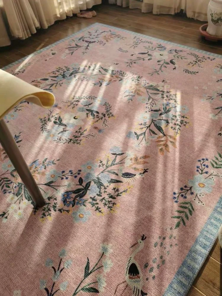 Vintage Flower Art Living Room Carpet Luxury Home Decor Aesthetics Bedroom Living Room Rugs Alfombra Tapis De Salon سجادة ковер