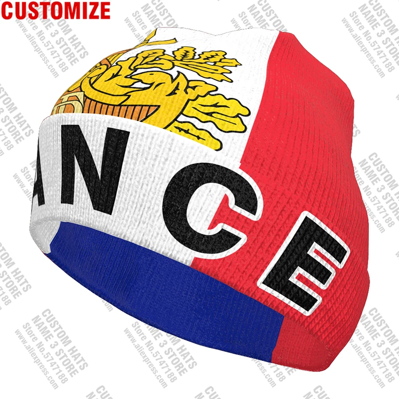 France Knitted Hat Free 3d Custom Name Winter Cold Pullover Marianne French Fra Flag Francaise Keep Warm Caps Fr Hip Hop Beanies