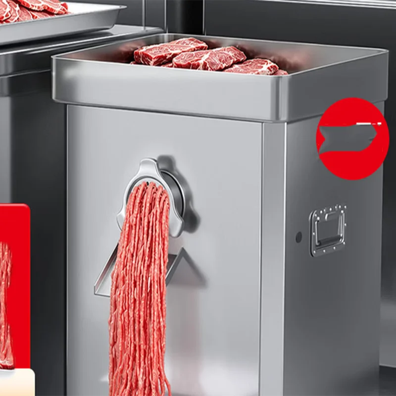 Commercial Restaurant Use Electric Meat Beef Mincer Grinder Filling   Machine Stainless Steel 300kg/h Capacity