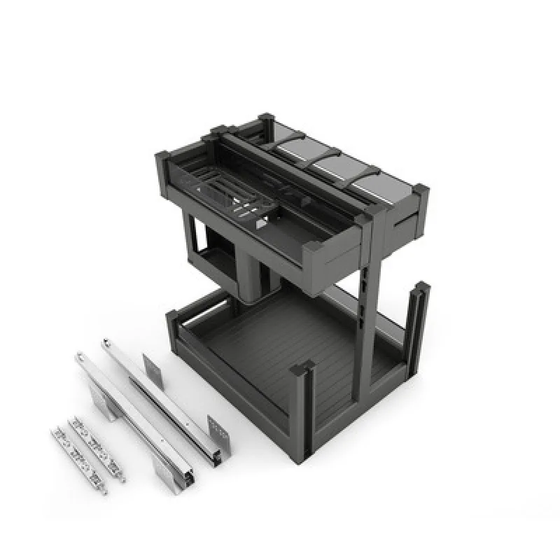Seasoning basket aluminum alloy function pull basket kitchen cabinet