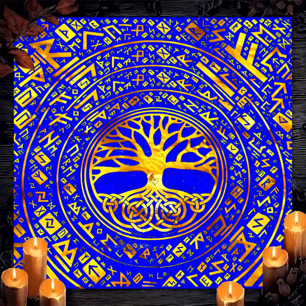 50/75/110/137cm Tarot Tablecloth Laser Cutting Decorative Moon Pattern Butterfly Game Waterproof Polyester Card Tablecloth Mat