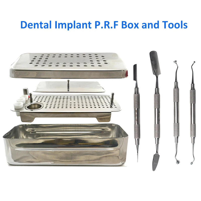 Dental CGF PRF Platelet Rich Fibrin Box Dental Implant Surgery Kit PRF Pad Spatula Bone Compactors Dentist Use Tools for Clinic