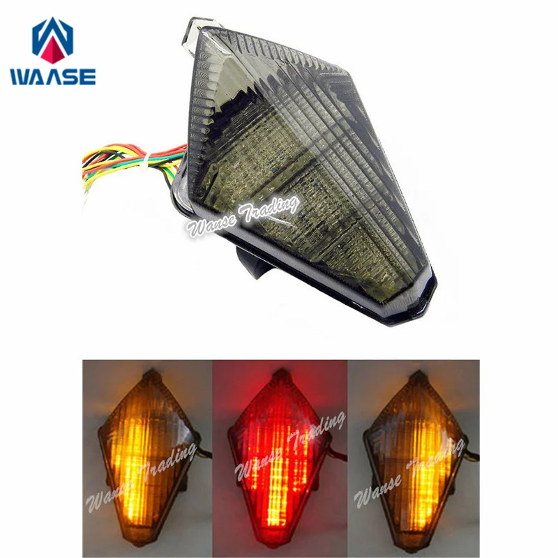 

waase For Yamaha YZF R1 2007 2008 Rear Tail Light Brake Turn Signals Integrated LED Light