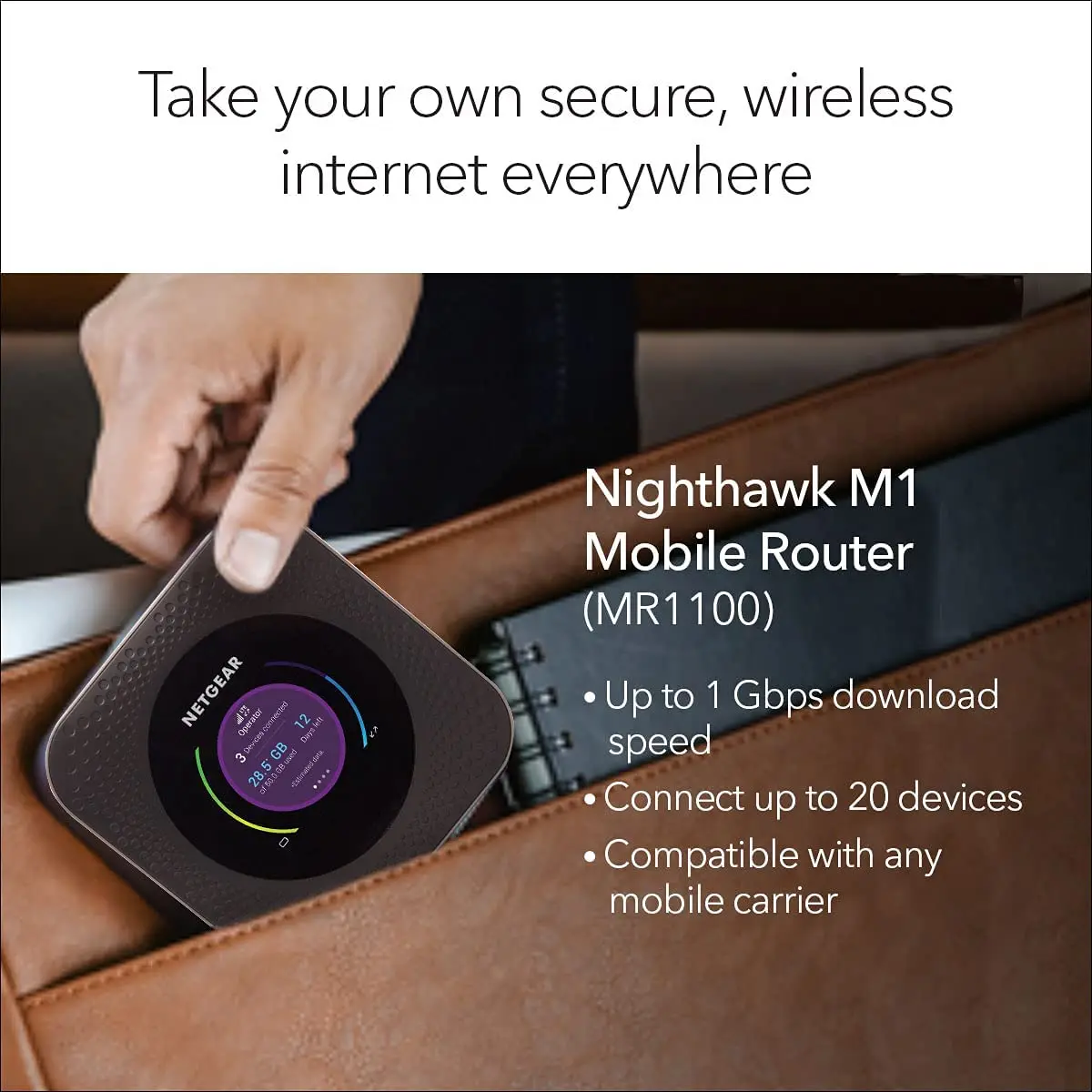 Netgear-Routeur mobile Nighthawk Dallas 4GX Gigabit, version européenne débloquée, point d'accès WiFi, original, MR1100