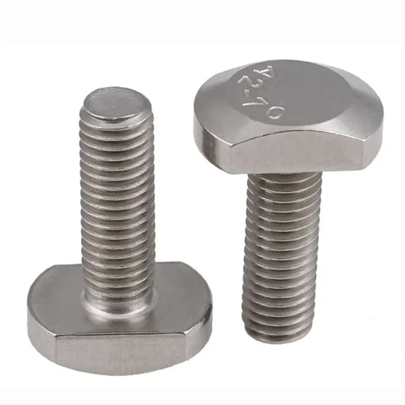 304 Sekrup Kepala Persegi Sekrup GB37 T Baja Tahan Karat Baut Kepala Palu untuk T-slot M5 M6 M8 M10 M12