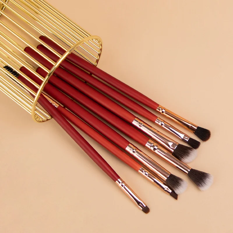 RANCAI7Eyeshadow Fiber Hair Set completo Pennelli per trucco occhi Pennello per eyeliner Correttore per sopracciglia