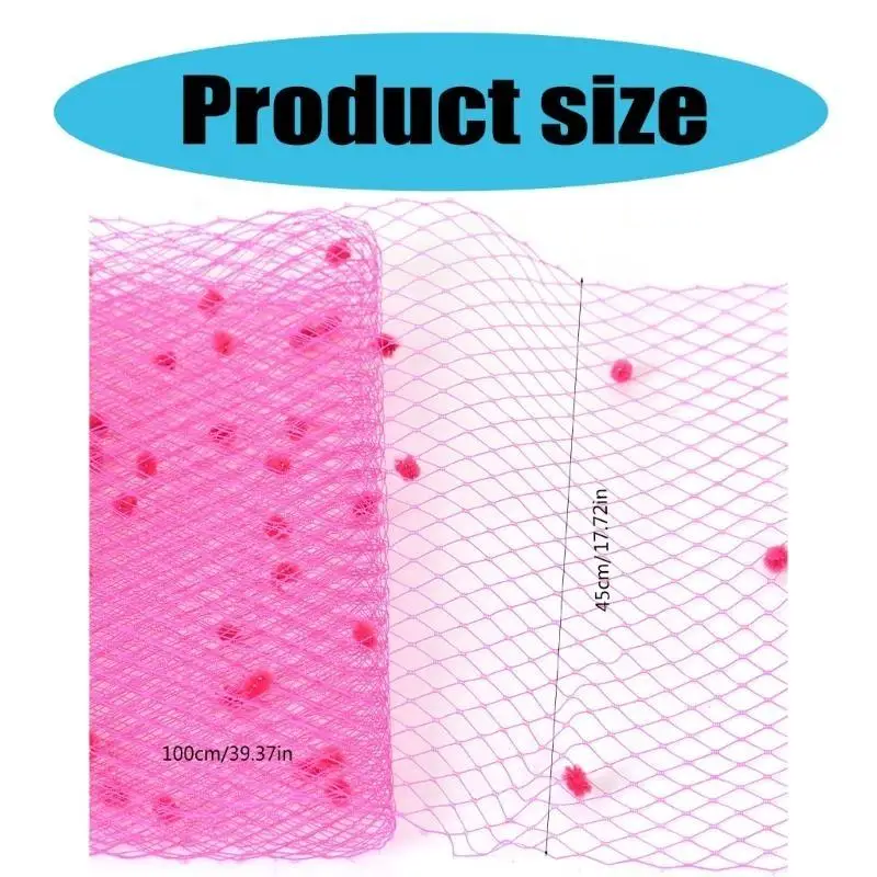 39BB 45 largo velo netto Sinamay Cappello velo in rete per reti per fascia bowknot Materiale artigianale per cappellini