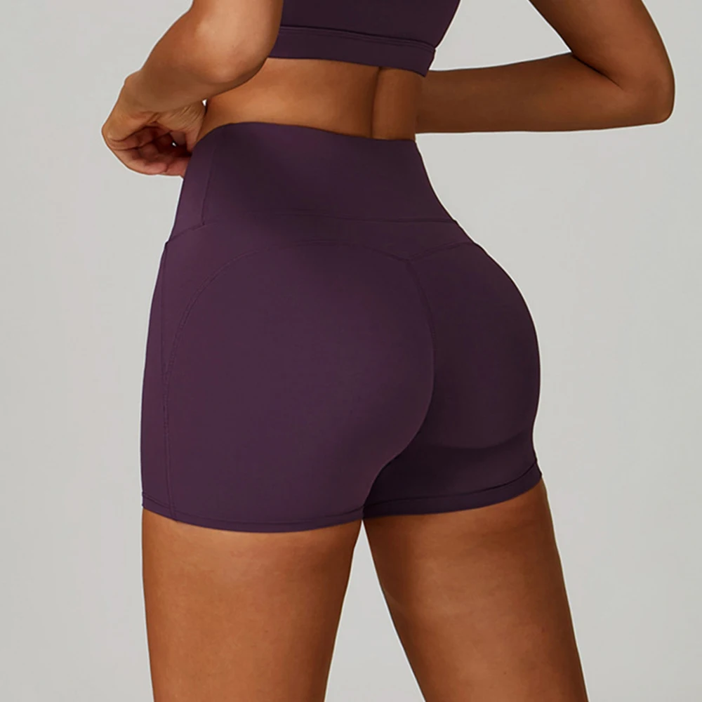 

Yoga Pants Women Sports Biker Shorts Women High Waist Shorts Naked Feeling Push Up Fitness Leggings Tummy Control Yoga Shorts