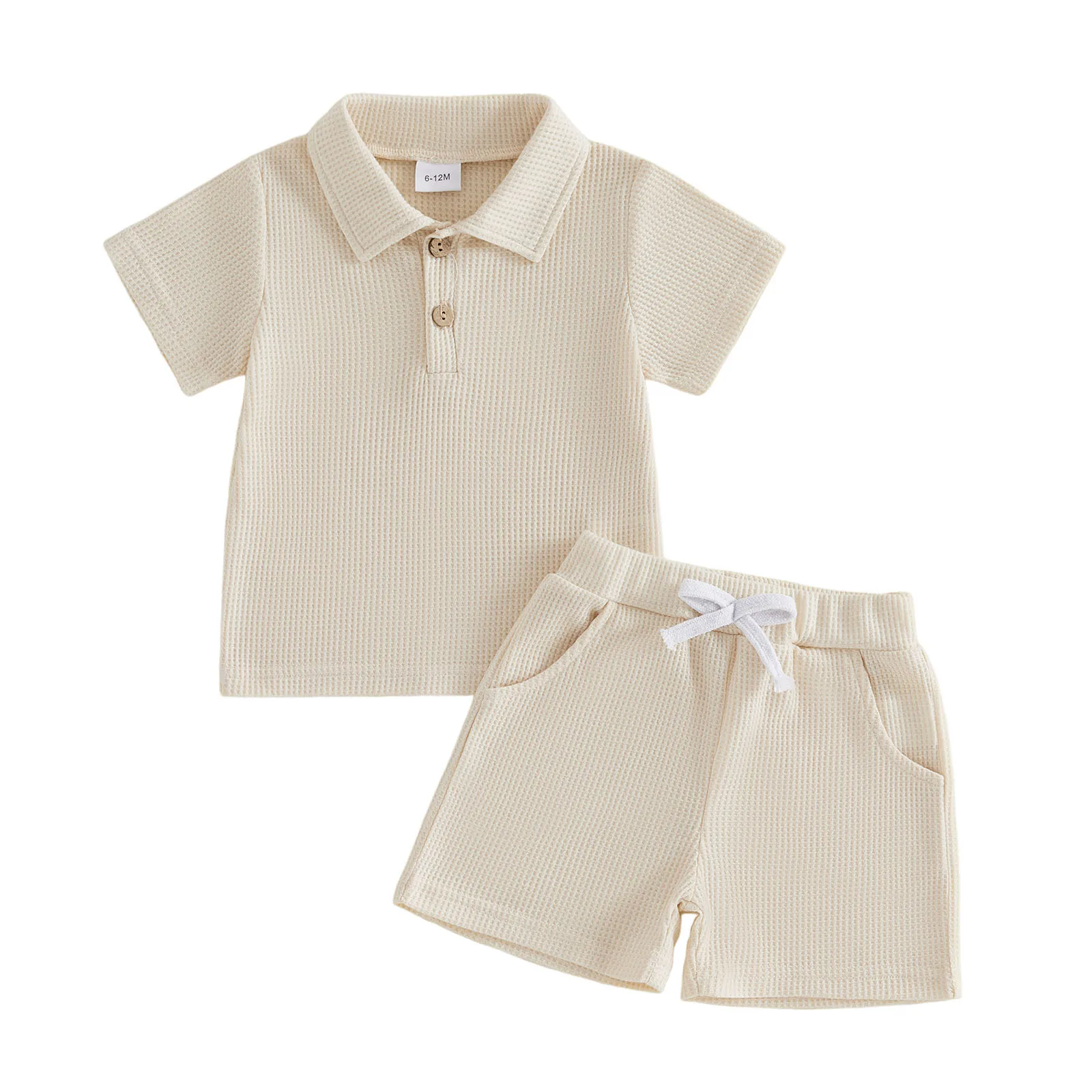 Boys Shorts Set, Short Sleeve Shirt with Elastic Waist Shorts Toddler Set Summer Outfit