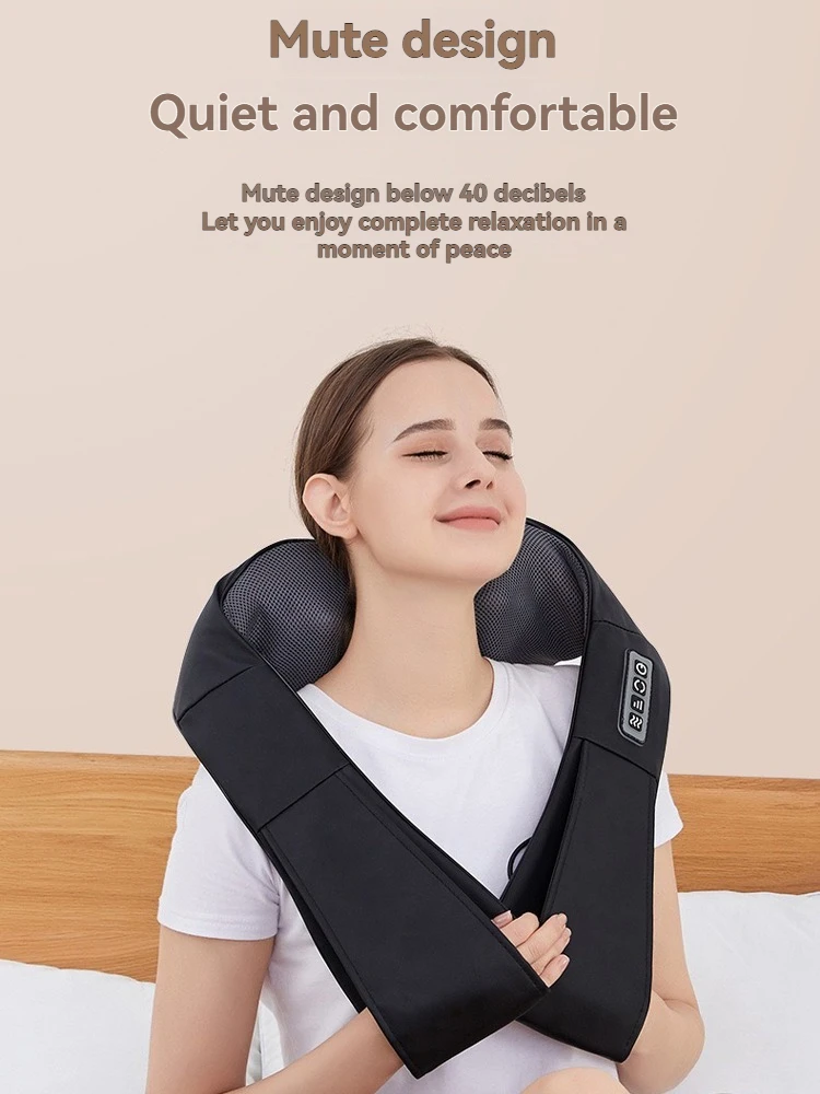 

4D шаль для массажа шеи и плеч, массажер для шейного отдела позвоночника заменяет ручной разминающий массаж, глубокий массаж и релаксация мышц