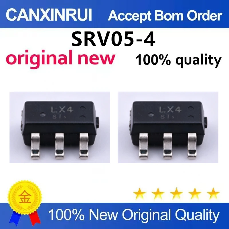 （5pcs-10pcs）Original genuine UMW SRV05-4. TCT SOT-23-6 5V 4-wire TVS transient suppression diode chip