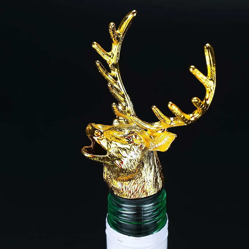 

Wine Bottle Pourer Stopper Stainless Steel Deer Stag Head Dragon Head Unique Wine Aerators Bar Tools Barware