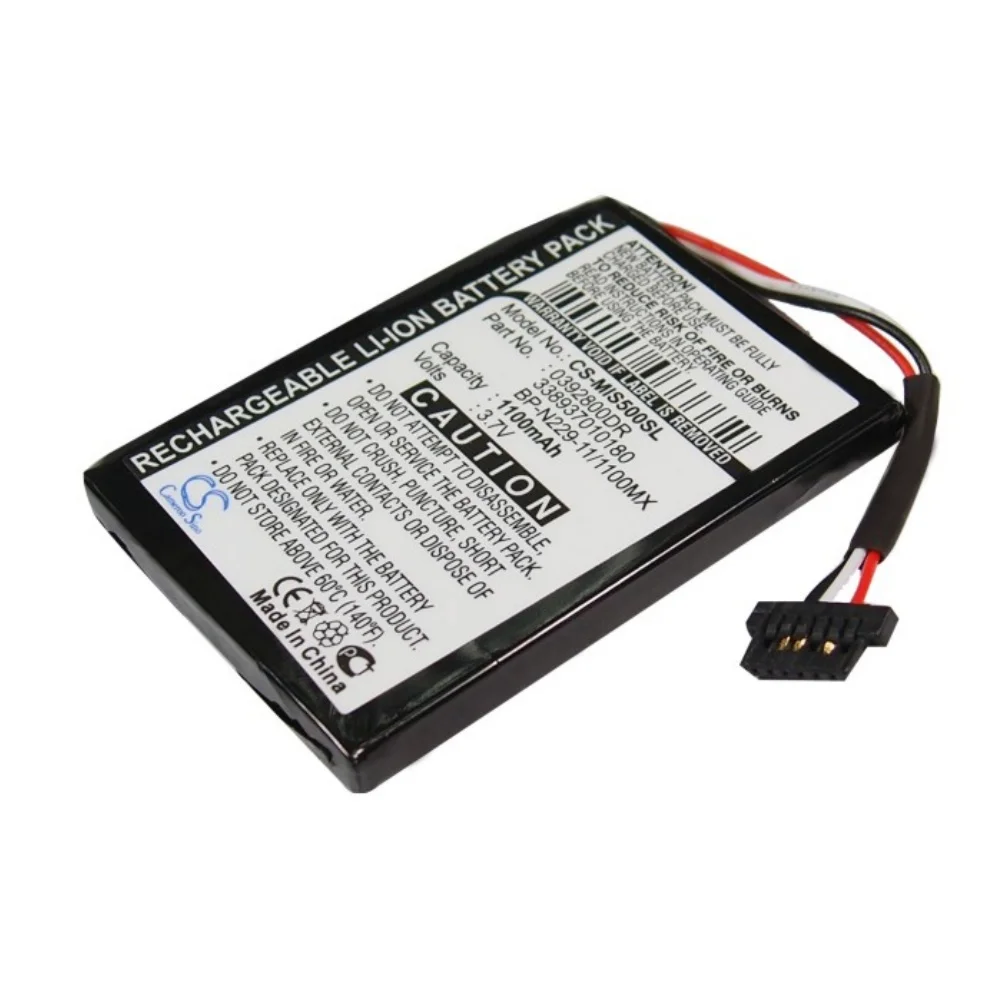 Batería Li-ion GPS, Navigator para Mitac, 3.7V 1100mAh, Modelos compatibles: Mio Moov S500, Mio Moov S556