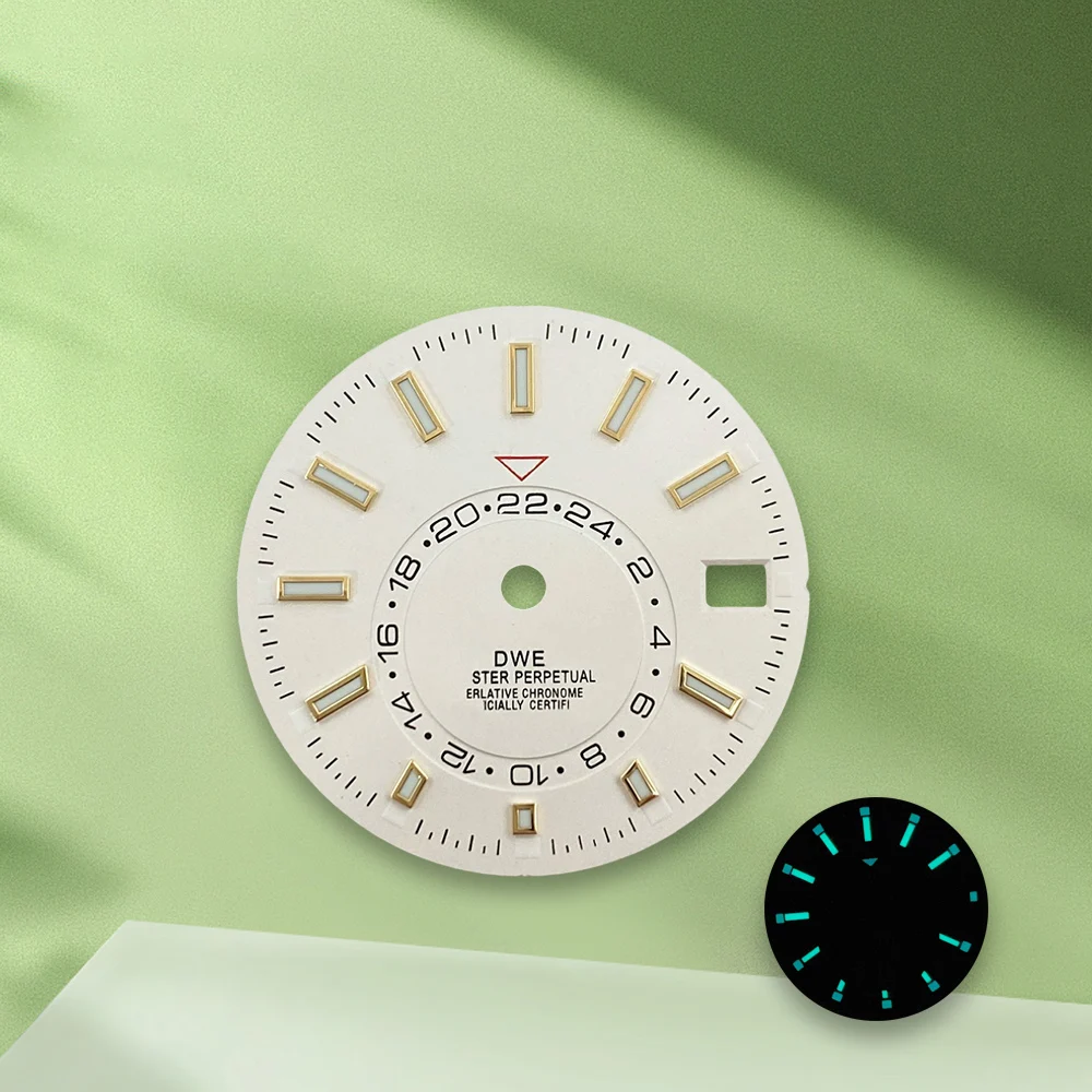 28.5mm S Logo Skywalker Dial white dial No Hands Suitable For NH35/NH36 Japan Movement  Watch Modification Accessories ﻿ ﻿