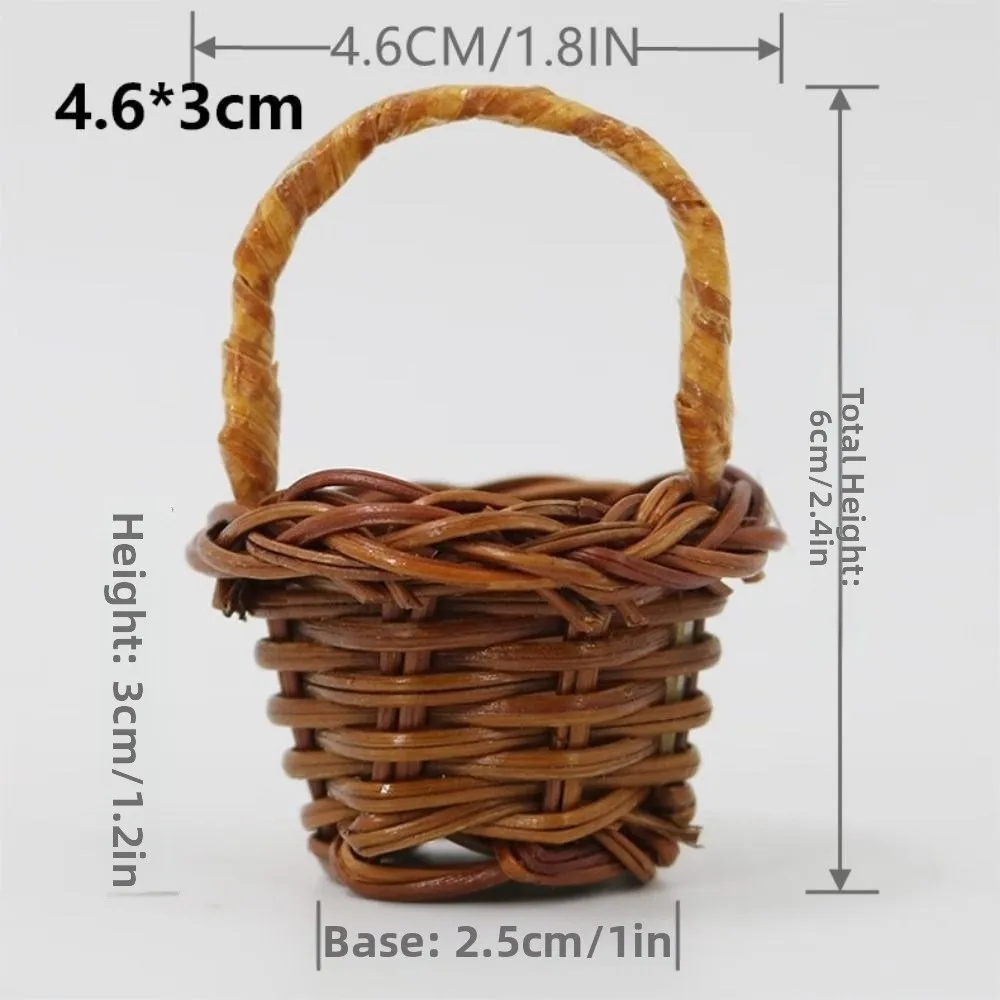 with Handle Imitation Rattan Handhold Handwoven Household Braid Storage Baskets 5 Styles Weaving Flower Basket