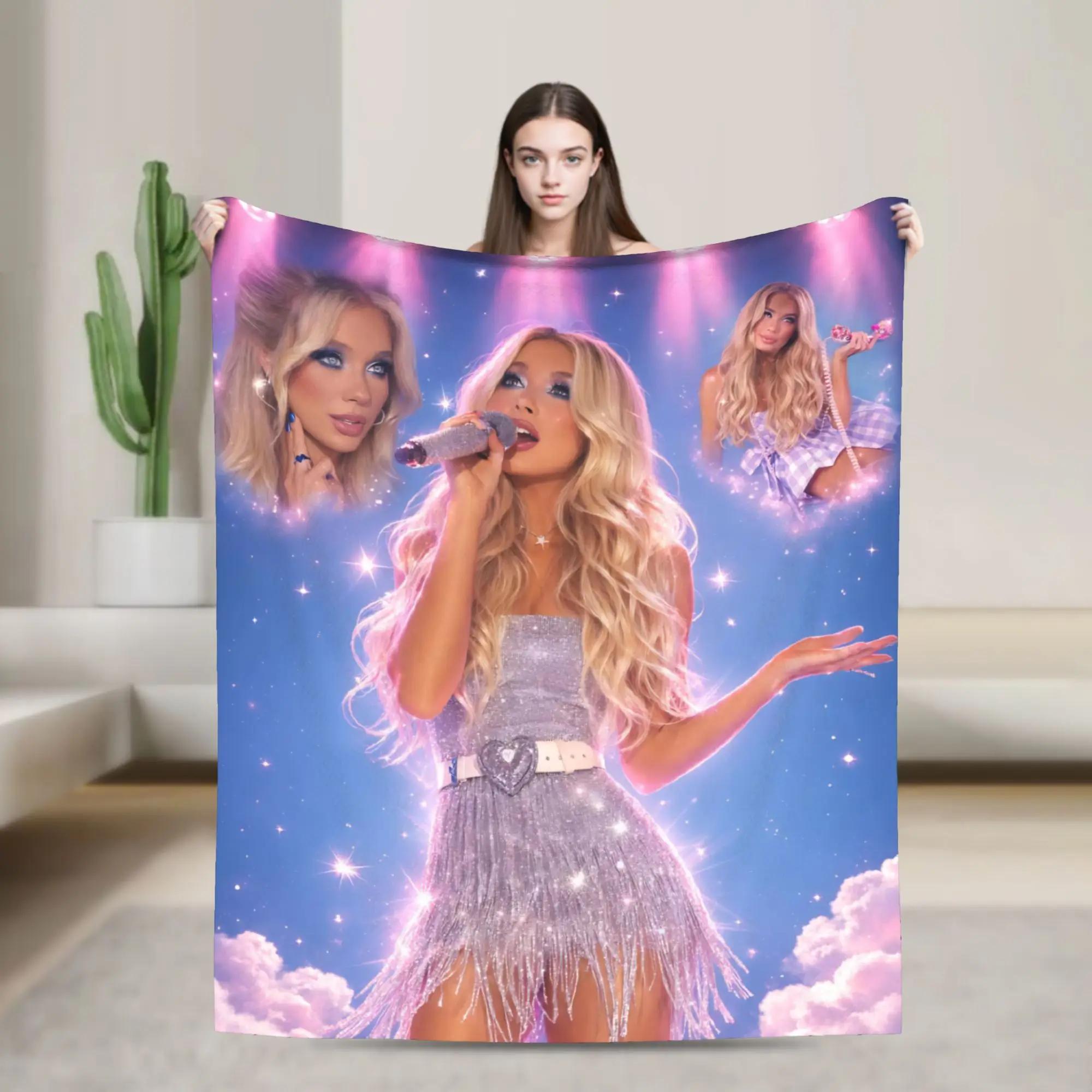 Megan Moroney Singer  Blanket Multiple Sizes Super Soft Cozy  Throw Blankets for Sofa Couch and Bed