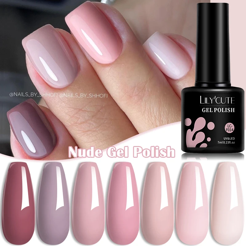 LILYCUTE 7ML żelowy lakier do paznokci Cameo brązowy lakier żelowy Vernis półtrwały żel UV Soak Off Nail Art lakier do paznokci