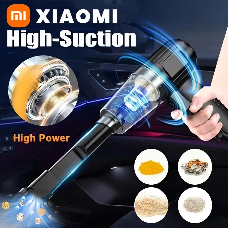 Xiaomi MIJIA 120W 9000pa Drahtloser Mini-Staubsauger Hochleistungs-Auto-Heim-Handheld-Auto-tragbares kabelloses Staubgebläse mit doppeltem Verwendungszweck