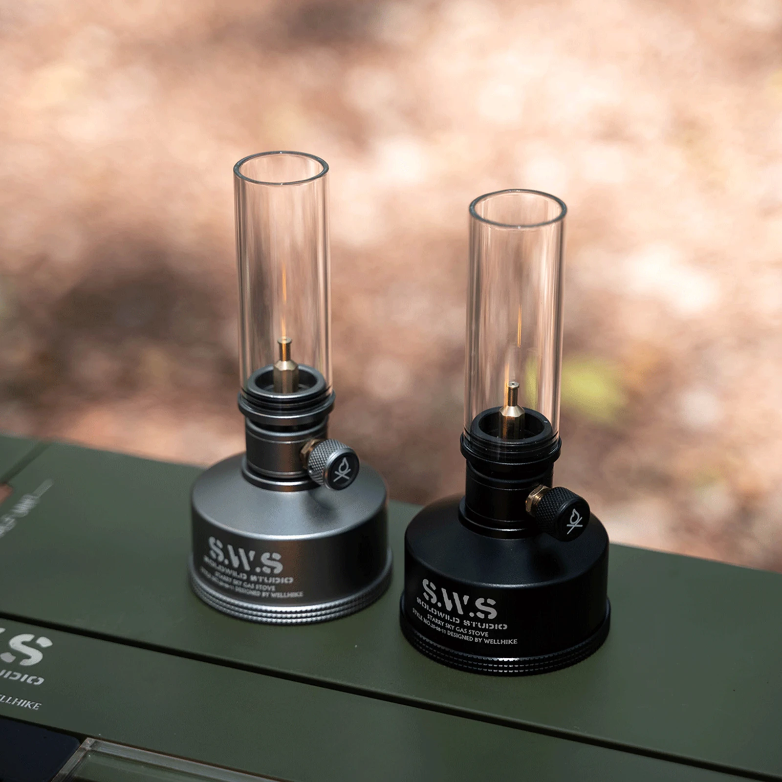 양초 빛 유리 갓 가스 분위기 램프(가스 버너 포함) 양초 랜턴 야외 낚시 캠핑 하이킹을 위한 에너지 절약