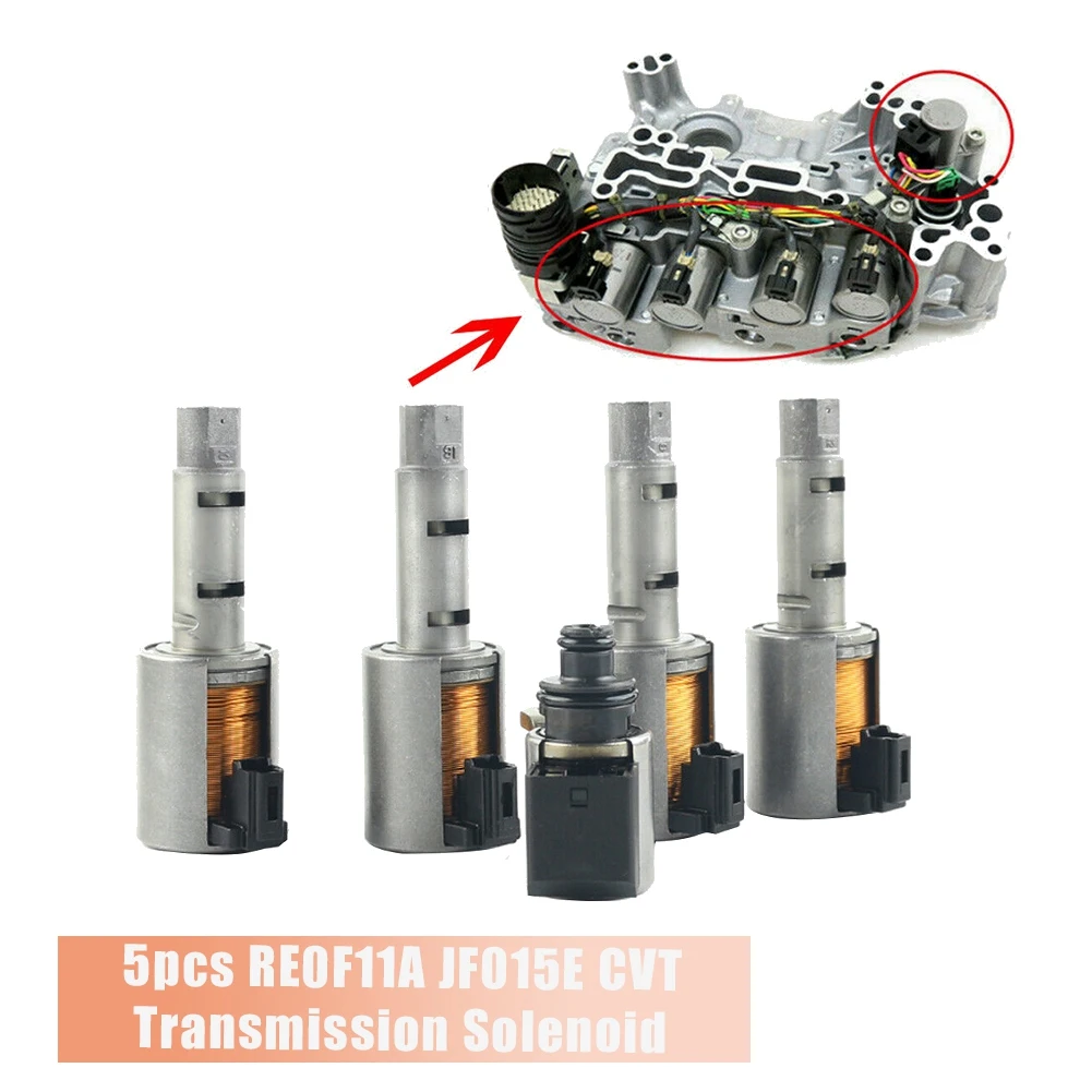 5Pcs RE0F11A JF015E CVT Transmission Solenoid Gearbox Kit for Sentra Spark Swift