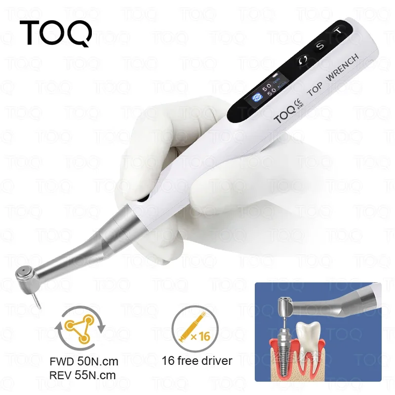 Portable Dental Implant Torque Electric Wrench Torque Driver Dentistry Universal Implant Repair Tools with 16Pcs Screws