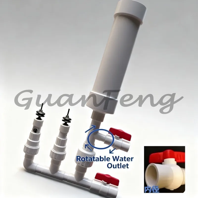 Self Water Lifting Manual Irrigation Water Hammer Pump, Fuel Free PVC Pump for Farm Field Water Delivery