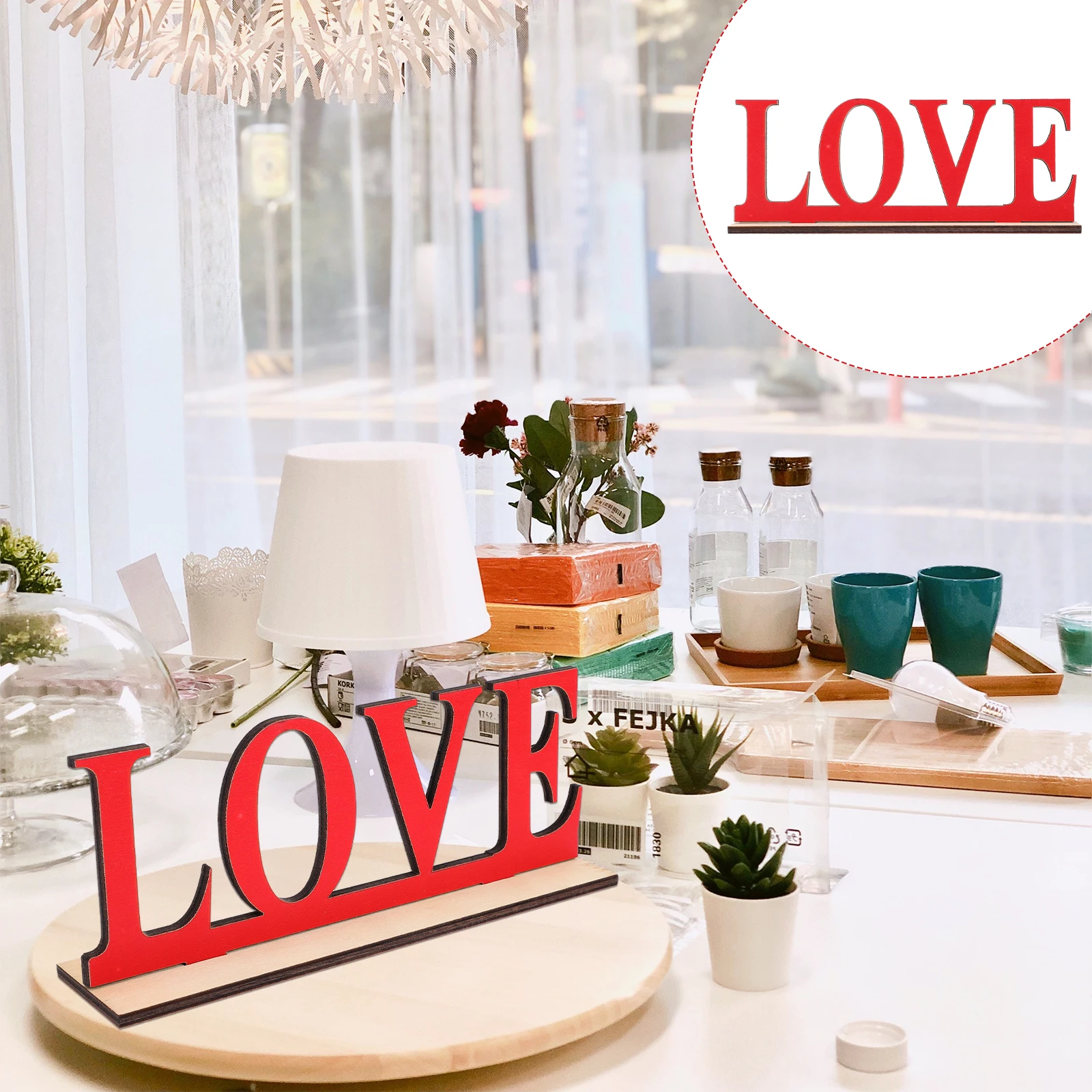 

2Pcs Letter Romantic Tabletop Centerpiece Wedding Decorations Wedding Decor Love Sign Valentine Party Supplies