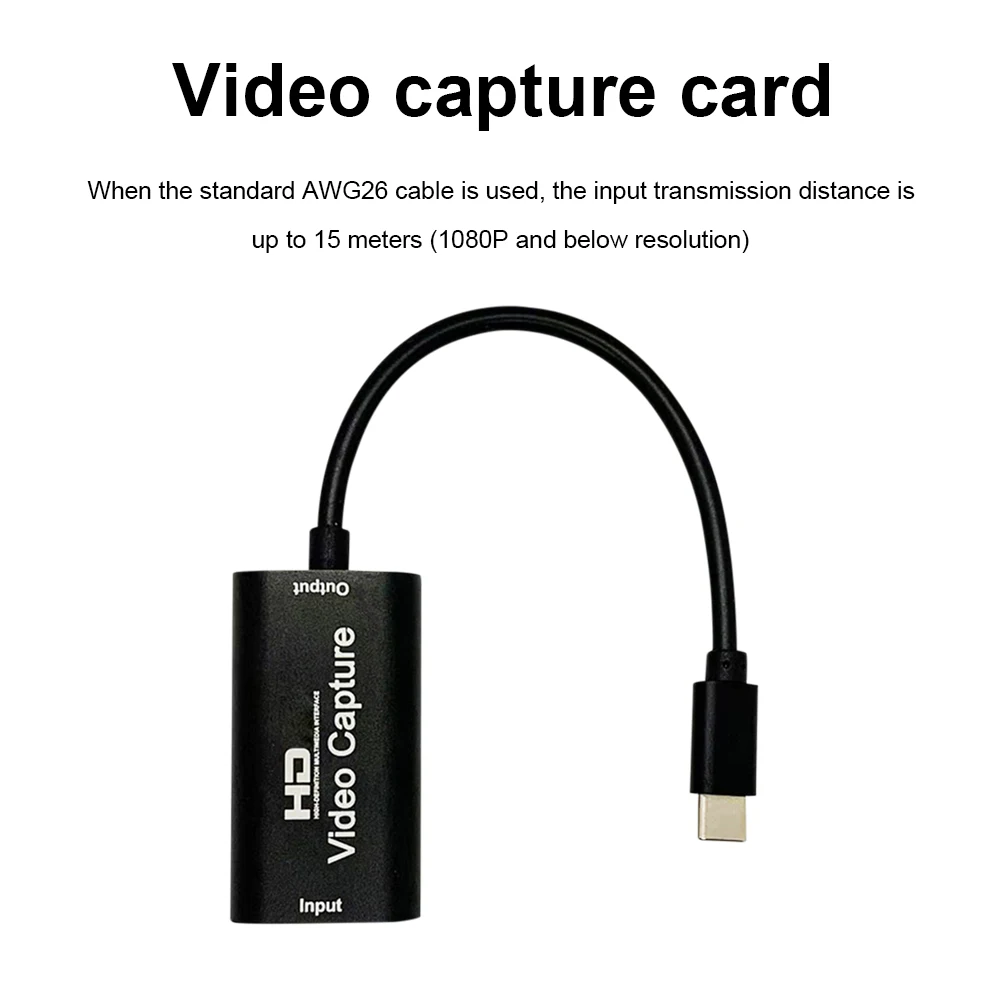 HD 1080P 4K نوع C إلى HDMI-متوافق مع الفيديو بطاقة التقاط الصوت والفيديو HDMI-متوافق مع USB-C لوحة التقاط الفيديو لعبة سجل البث المباشر