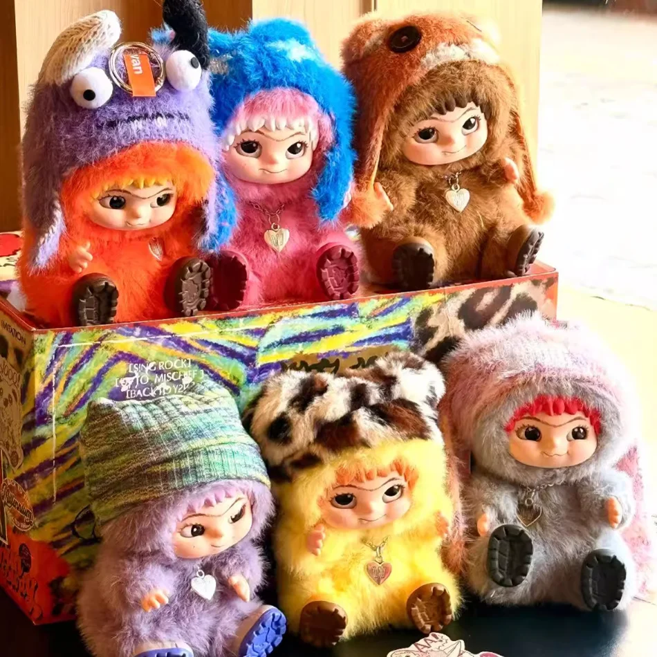 Wakuku Fuzzy Trendy Fun Party Box Carino Wakuku Action Figure Scatola misteriosa Borsa per bambola carina Ciondolo Borsa a sorpresa per bambola Giocattolo regalo