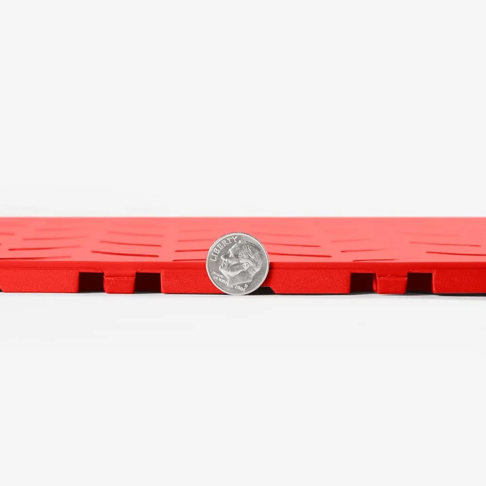 بلاط أرضية بلاستيكي متشابك غير قابل للانزلاق للمرآب، حصيرة متجمعة مقاس 12 × 12، مثالية لتنظيم المرآب والسلامة