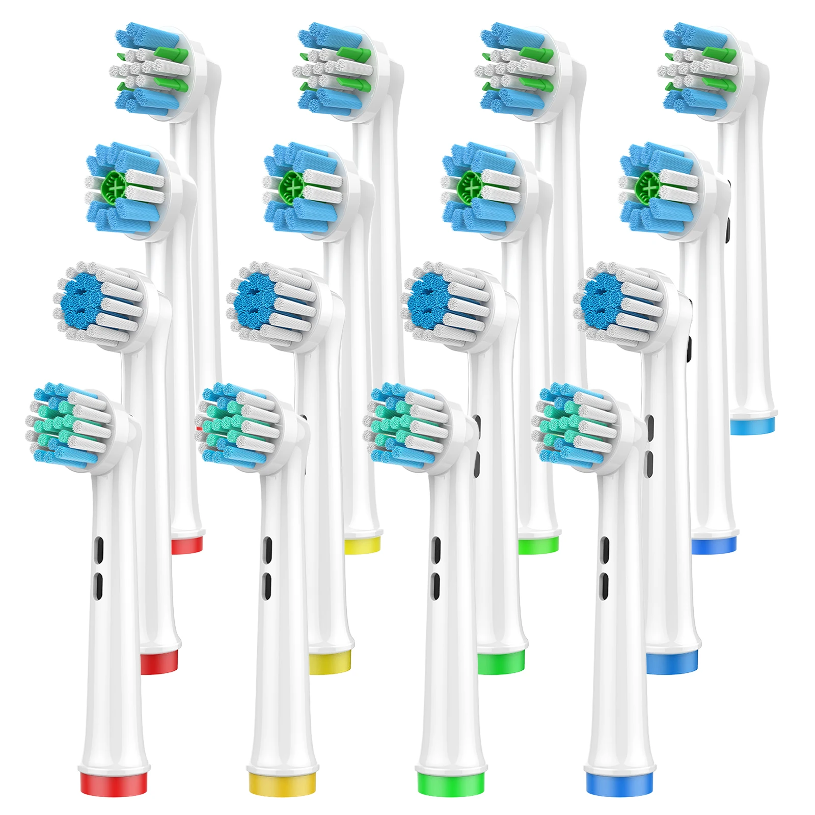 16 Count Replacement Toothbrush Heads Compatible with Braun Oral B Professional Electric Brush Heads 1000 1500 7000 7500 8000